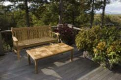 Basketweave Rectangular Table, Large -OW Garden Decor Shop 36351 003v