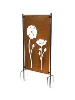 Poppy Corten Steel Screen -OW Garden Decor Shop 3 4 crop 8612984 3180
