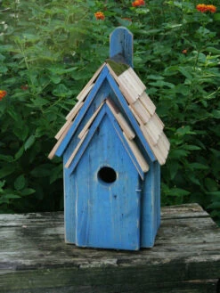 Heartwood Bluebird Manor Bird House 5 Heartwood Bluebird Manor Bird House -OW Garden Decor Shop 8591068bl 03v 1 heartwood bluebird manor bird house blue