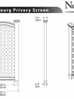 Luxembourg Vinyl Privacy Screen -OW Garden Decor Shop 8593147 03V tif