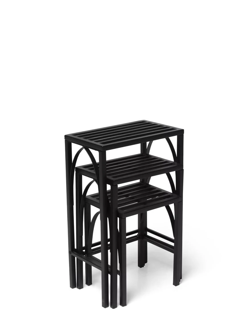 Gothic Arch Nesting Plant Stands, Set Of 3 2 Gothic Arch Nesting Plant Stands, Set Of 3 - Image 2