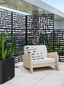 Veradek 3-Panel Privacy Screen Set, Blocks -OW Garden Decor Shop 8599185 08V tif