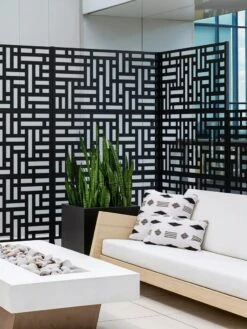 Veradek 3-Panel Privacy Screen Set, Blocks -OW Garden Decor Shop 8599185 09V tif