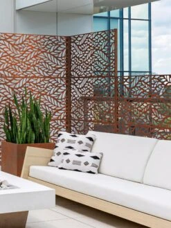 Veradek 2-Panel Privacy Screen Set, Flowleaf -OW Garden Decor Shop 8599212 06V tif