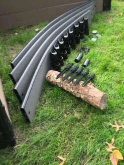 Curved Composite Landscape Edging Kit With 1" Boards -OW Garden Decor Shop 8599404 16V tif