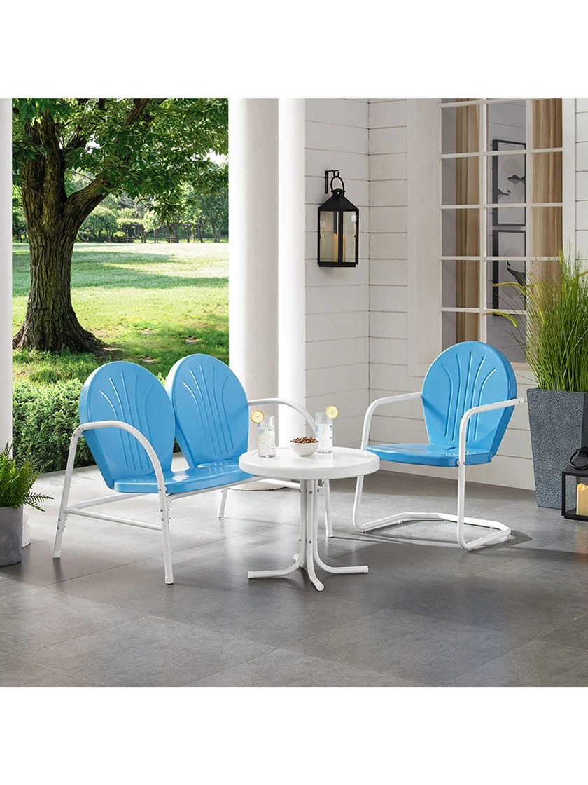 Crosley Griffith Loveseat, Chair & Side Table Outdoor Seating Set 1 Crosley Griffith Loveseat, Chair & Side Table Outdoor Seating Set