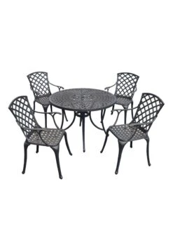 Crosley Sedona Five-Piece Outdoor Dining Set With High Back Armchairs