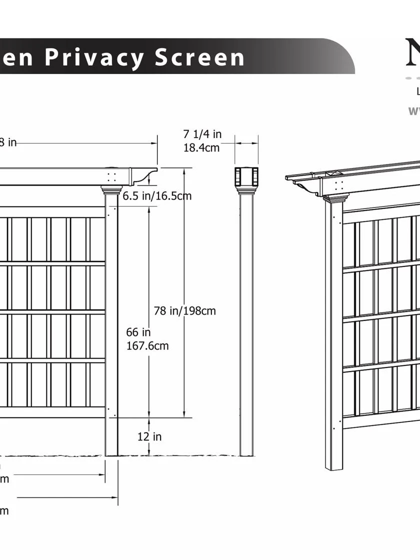 Camden Vinyl Privacy Screen 2 Camden Vinyl Privacy Screen - Image 2