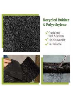 Recycled Rubber Mulch Edging, 12’ X 6” -OW Garden Decor Shop 8599854 material GSC