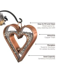 Fly-Thru™ Bird Feeder With Copper Finish -OW Garden Decor Shop 8600193 06v