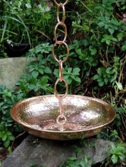 Rain Chain Basins -OW Garden Decor Shop 8600211 01V rain chain basins copper