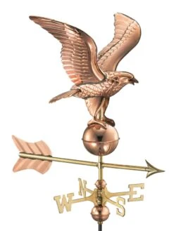 Eagle Cottage Copper Weathervane With Roof Mount -OW Garden Decor Shop 8600278 04v