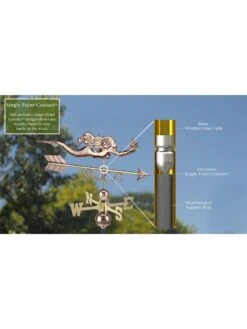 Little Mermaid Copper Weathervane -OW Garden Decor Shop 8600350 06v