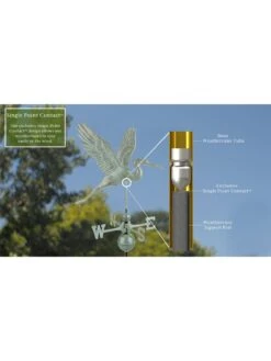 Graceful Blue Heron Copper Weathervane -OW Garden Decor Shop 8600374 06v