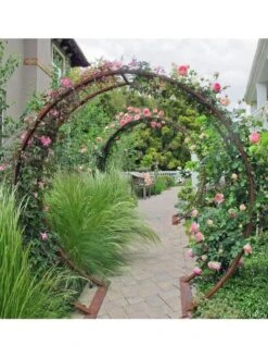 Gracie Modern Arbor, Regular -OW Garden Decor Shop 8600515 06V gracie modern arbor oxide 1