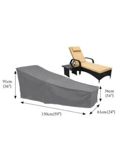 Bosmere Chaise/Steamer Chair Waterproof Cover -OW Garden Decor Shop 8608854 03v