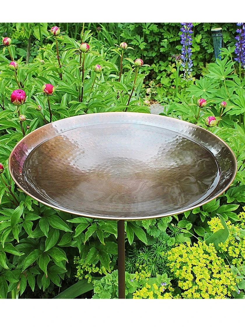 Achla Designs Burnt Copper Birdbath With Stake 1 Achla Designs Burnt Copper Birdbath With Stake