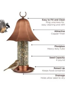 Bell Tube Bird Feeder -OW Garden Decor Shop 8609486 03v