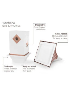 Villa Copper Shingle Bird House -OW Garden Decor Shop 8609499 03v