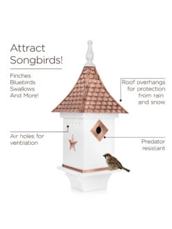 Villa Copper Shingle Bird House -OW Garden Decor Shop 8609499 04v