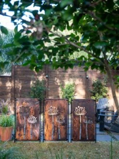 Queen Anne's Lace Corten Steel Screen -OW Garden Decor Shop 8609526 6301 tif