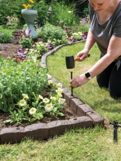 Roman Stone Recycled Rubber Landscape Edging, 4' 7 Roman Stone Recycled Rubber Landscape Edging, 4' -OW Garden Decor Shop 8609898 019 tif