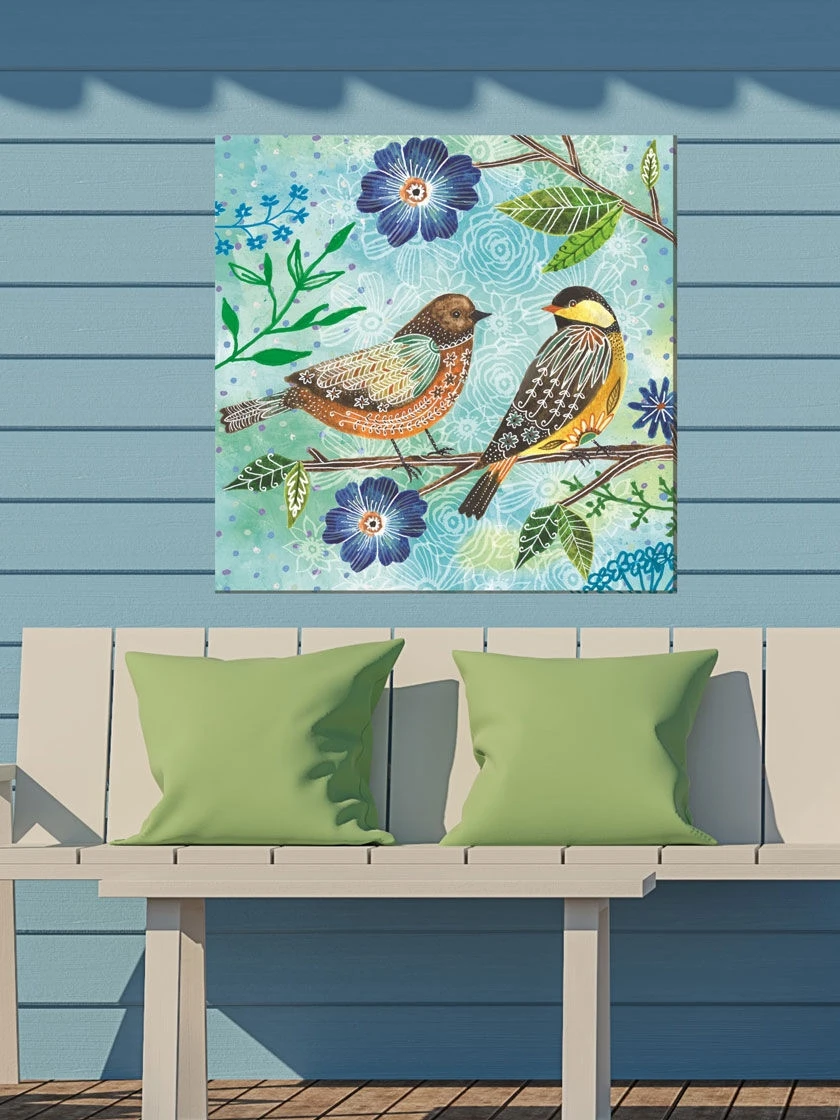 Floral Flight Outdoor Wall Art 2 Floral Flight Outdoor Wall Art - Image 2