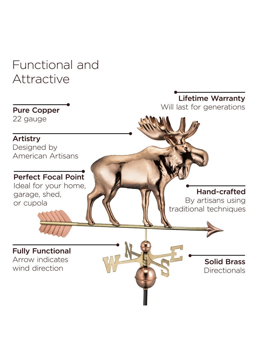 Moose With Arrow Weathervane 2 Moose With Arrow Weathervane - Image 2