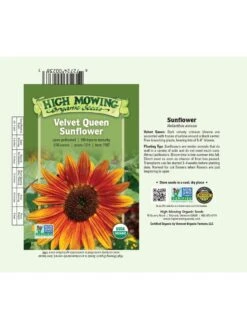 Velvet Queen Sunflower Organic Seeds -OW Garden Decor Shop 8610362 01v