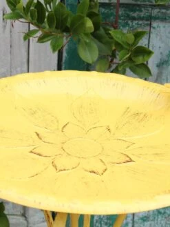 Vintage Floral Birdbath -OW Garden Decor Shop 8610559 02V JPG