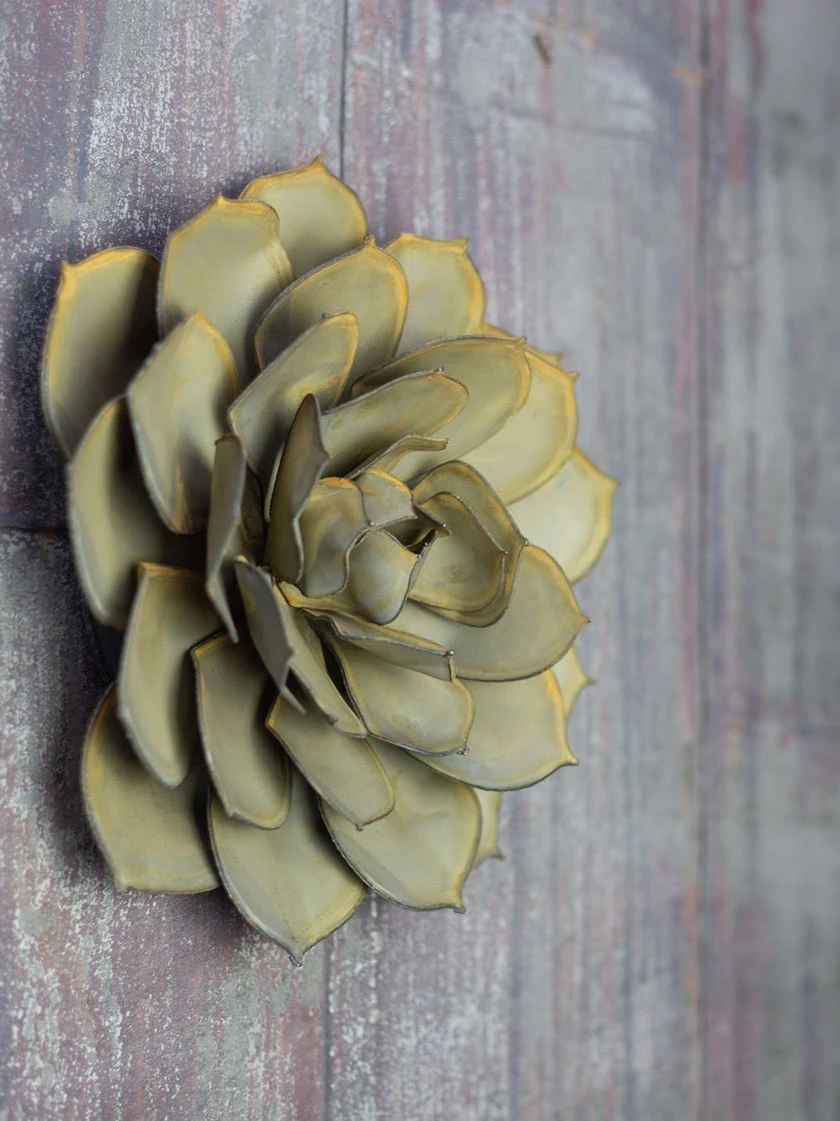 Desert Steel Blue Rose Succulent Sculpture 3 Desert Steel Blue Rose Succulent Sculpture - Image 3