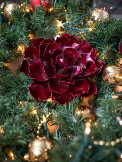 Desert Steel Ruby Rose Succulent Sculpture, Small 5 Desert Steel Ruby Rose Succulent Sculpture, Small -OW Garden Decor Shop 8610767 02v