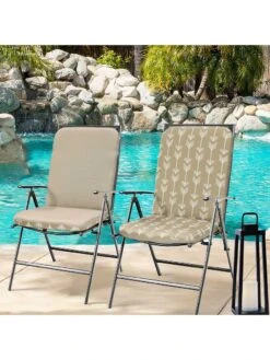 Outdoor Decor™ Seat Pad High Back Cushions, 20" X 45" -OW Garden Decor Shop 8611125 110v trta outdoor seat pad high back cushions 20x45 tribal taupe