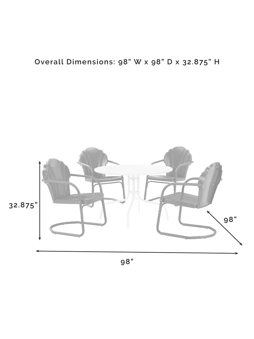 Crosley Tulip 5-piece Outdoor Dining Set 15 Crosley Tulip 5-piece Outdoor Dining Set - Image 15