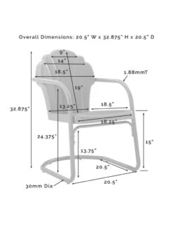 Crosley Tulip 5-piece Outdoor Dining Set 27 Crosley Tulip 5-piece Outdoor Dining Set -OW Garden Decor Shop 8611578 08v
