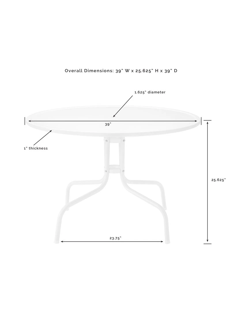 Crosley Tulip 5-piece Outdoor Dining Set 14 Crosley Tulip 5-piece Outdoor Dining Set - Image 14