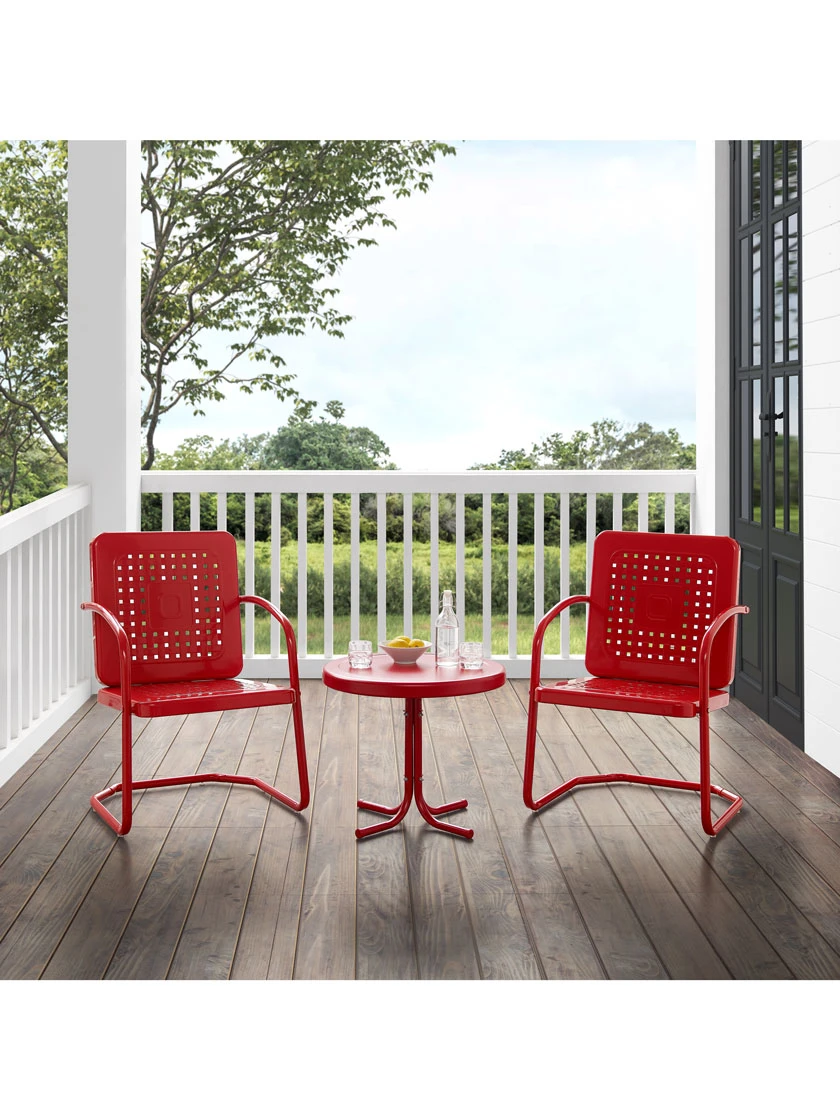 Crosley Bates 3-piece Outdoor Dining Chair Set 2 Crosley Bates 3-piece Outdoor Dining Chair Set - Image 2