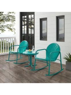 Crosley Griffith 3-piece Outdoor Rocking Chair Set -OW Garden Decor Shop 8611588 tu 24v