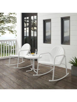 Crosley Griffith 3-piece Outdoor Rocking Chair Set -OW Garden Decor Shop 8611588 wt 34v