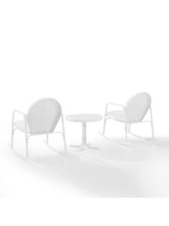 Crosley Griffith 3-piece Outdoor Rocking Chair Set -OW Garden Decor Shop 8611588 wt 40v