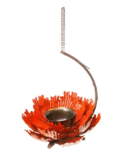 Desert Steel Sunset Peony Bird Feeder -OW Garden Decor Shop 8611637 02v