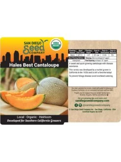 Hales Best Cantaloupe Organic Seeds 5 Hales Best Cantaloupe Organic Seeds -OW Garden Decor Shop 8611872 02v