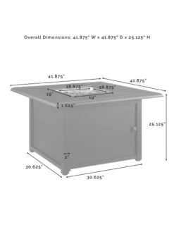 Crosley Dante Metal Fire Table 23 Crosley Dante Metal Fire Table -OW Garden Decor Shop 8611944 14v
