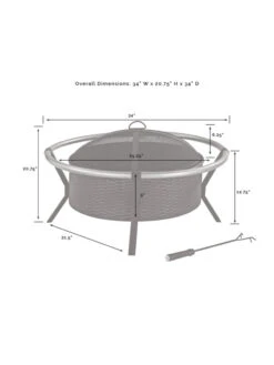 Crosley Yuma Firepit -OW Garden Decor Shop 8611946 07v