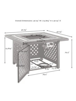 Crosley Tucson Fire Table -OW Garden Decor Shop 8611947 11v