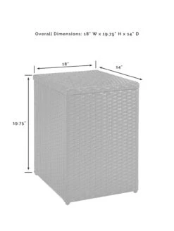 Crosley Palm Harbor Outdoor Wicker Rectangular Side Table -OW Garden Decor Shop 8611950 06v
