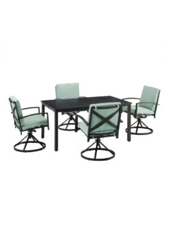 Crosley Kaplan 5Pc Outdoor Dining Set With Swivel Chairs -OW Garden Decor Shop 8611955 03v