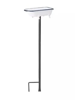 White Enamel Bathtub Birdbath 8 White Enamel Bathtub Birdbath -OW Garden Decor Shop 8612266 03V jpeg