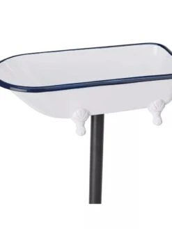 White Enamel Bathtub Birdbath 9 White Enamel Bathtub Birdbath -OW Garden Decor Shop 8612266 04V jpeg