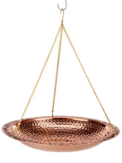 Copper Hanging Birdbath, 18" -OW Garden Decor Shop 8612268 03v